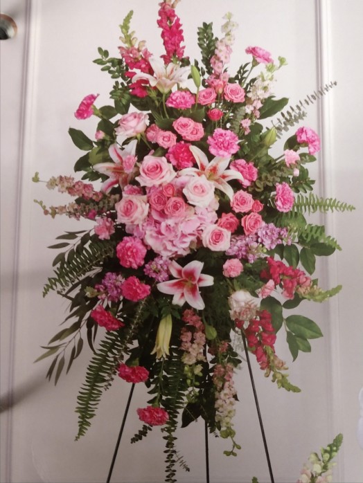 Flower All In Blooms Florist funeral flower arrangement Roses